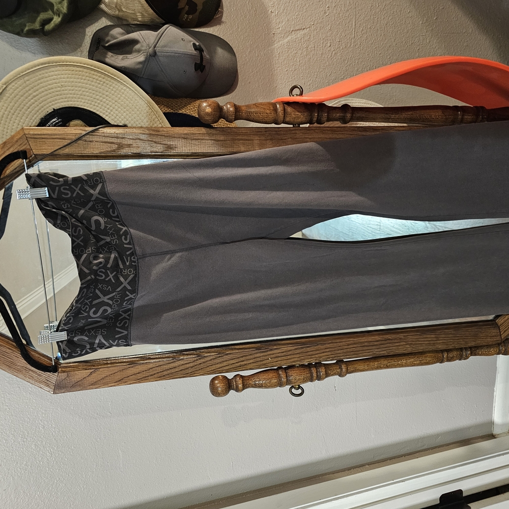 Victoria's Secret Gray Leggings with Black Waistband